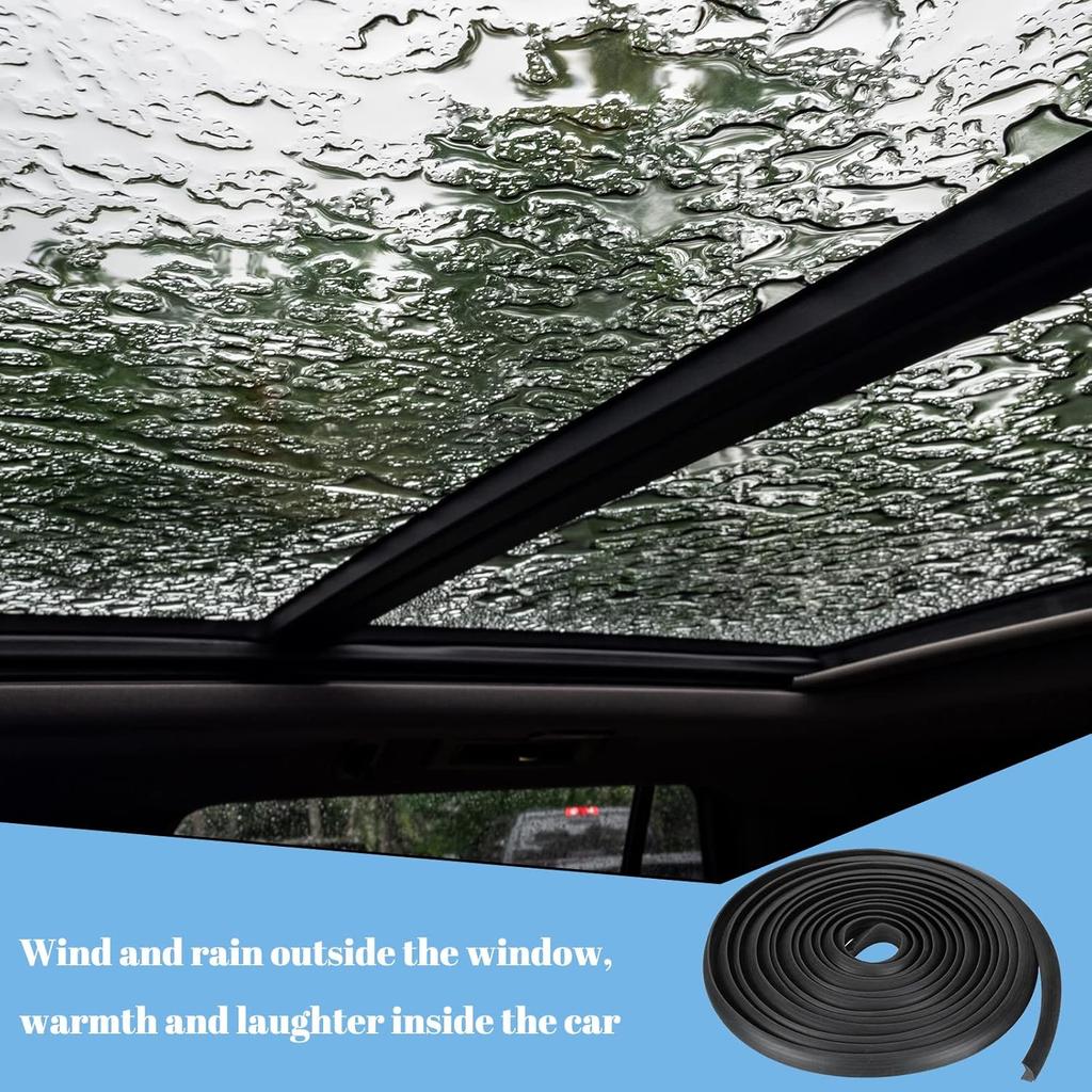 Kingdder Rv Window Seal Kit 1/2'' x 1/4'' Weather Stripping Rv Rubber Stationary Window Edge Locking Gasket, Seal Strip for Boat Car Truck Camper,