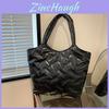 Stylish Women's Winter Tote Bag Large Capacity Fashionable Shoulder Handbag Black Silver Green Gold White