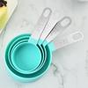 4/8Pcs/Set Plastic Multi Purpose Measuring Cup Measuring Spoon Stainless Steel Handle With Graduated Measuring Baking Tools