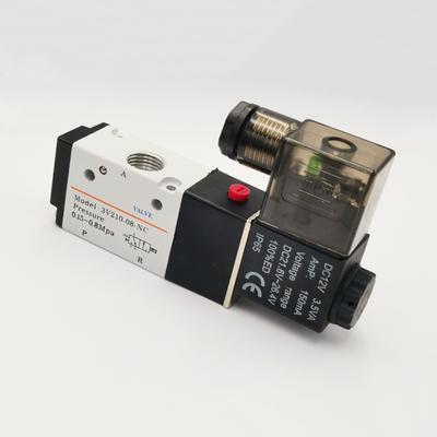 1 stuks 3-weg 2-standen 1/4" BSPP Lucht Richtingsregel Solenoïdeventiel 3V210-08 DC12V DC24V AC110V AC220V