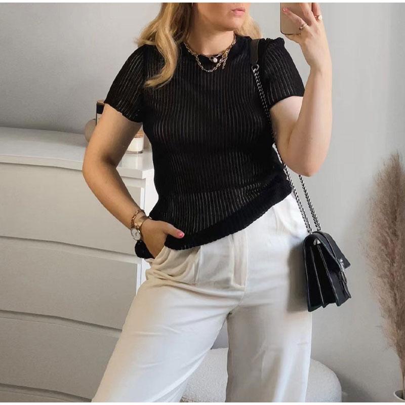 Сексуальная прозрачная женская футболка — фото 5