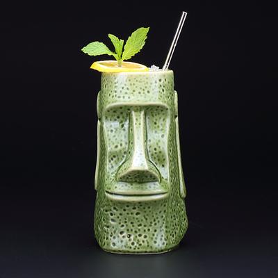 Indian Idol Totem TIKI Mug Retro Hawaii Bar Ceramics Drink Cup Cocktail Glass Stone Statue Beach Mixing Wine Smoothie Container