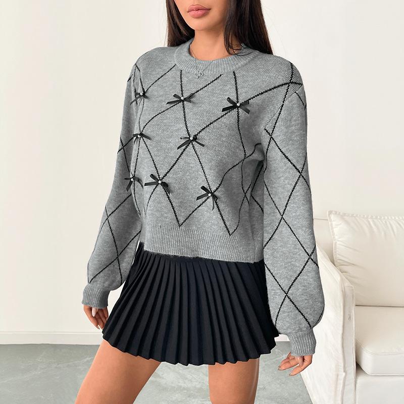 YYFS Women's Fashion Casual Fall Winter Long Sleeve O-Neck Sweaters