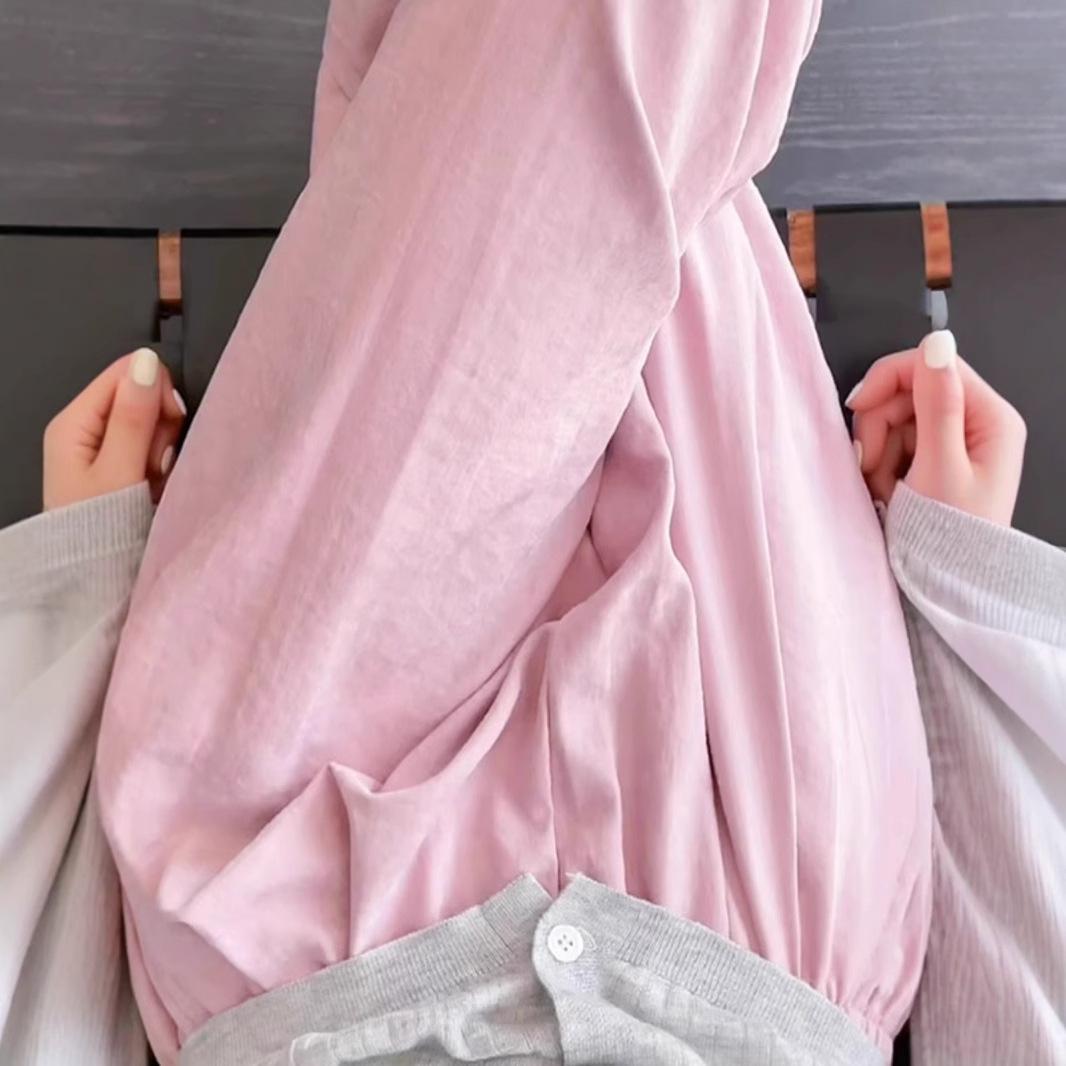 

Petite 145 Milk Puff Ice Silk High Waist Wide Leg Pants - Women s Casual Summer Style 150 M (96-105 lbs)