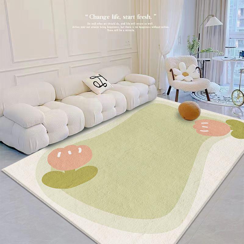Living Room Carpet Imitation Cashmere Ins Wind Full Spread Coffee Table Blanket Simple Cream Wind Large Area Bed Blanket Thickened Cushion