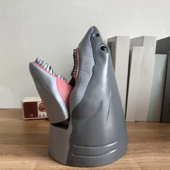 Shark Popcorn Bucket Kids Party Snack Bucket Novelty Popcorn Container for Family Movie Nights Parties Fun Gift Idea