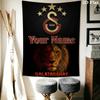 Name Custom Galatasaray Logo Wall Tapestry Aesthetic Wall Hanging Printed Fabric Blanket Decorative Tapestries for Bedroom Living Room Home Decor