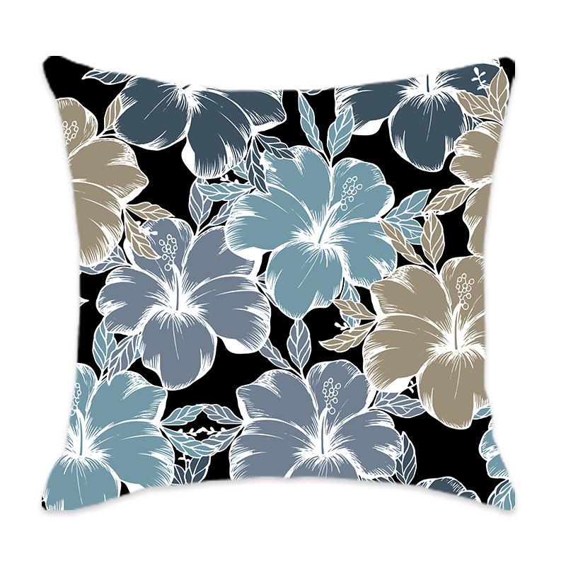 Floral Series Soft Bedside & Car Backrest Pillow Cushion 45x45 (Cushion Cover, Single-Sided Super Soft)