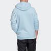 Adidas Originals Clover Fleece Print Hoodie Men Tops Light-Blue FM9915