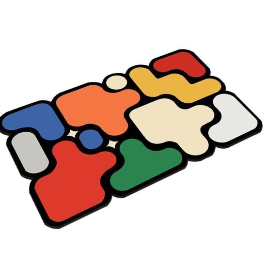 

Кольоровий пазловий килимок для підлоги, килимок для ванної кімнати, що вбирає вологу, нековзкий килимок для ванни, декоративний килимок для дверей, для передпокою, кухні, душу, ванни 40x60cm D