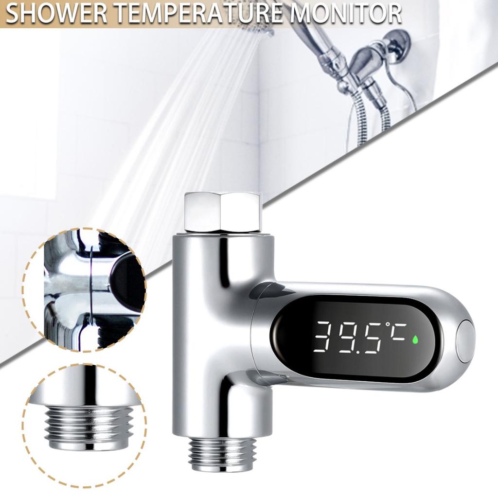 Digital Shower Temperature Waterproof LED Display Water Thermometer Monitor