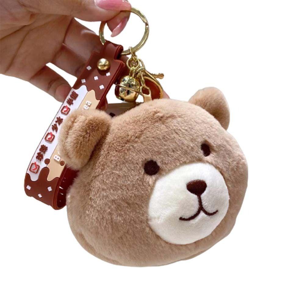 

Card Holder Animals Couple Bag Pendant Plush Doll Milk Tea Plush Coin Purse Travel Souvenir Bear