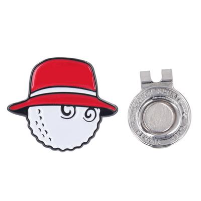 Golf Topu İşaretleyici Şapka Klipsleri Çıkarılabilir Manyetik Paslanmaz İşaretleyici Şapka Klipsi Kadınlar Erkekler Yetişkinler İçin Kırmızı
