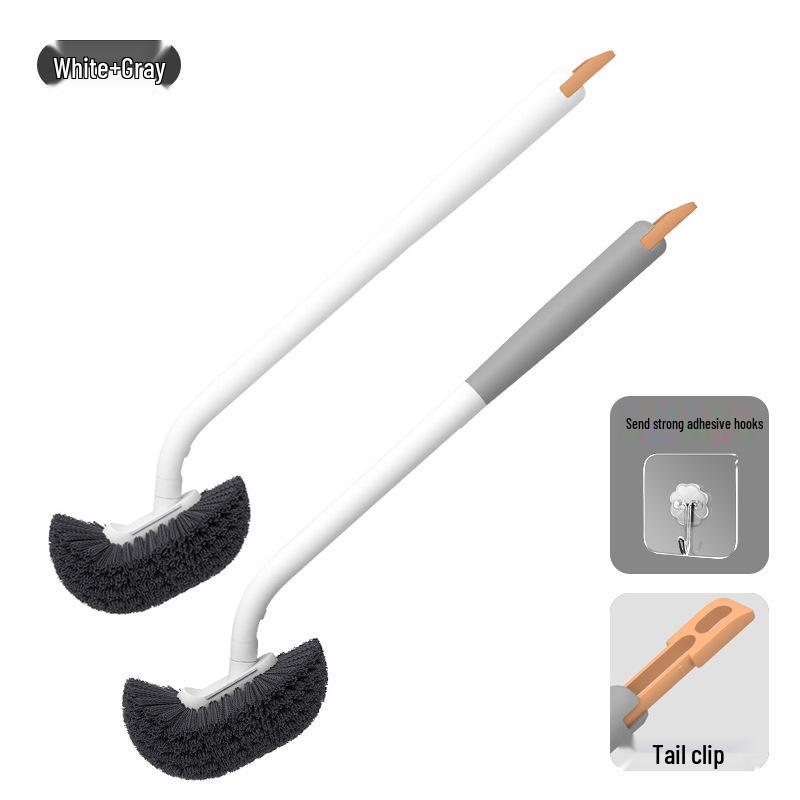 Wall-Mounted Long Handle Toilet Brush with Concave Base - No Dead Angle for Efficient Bathroom Cleaning