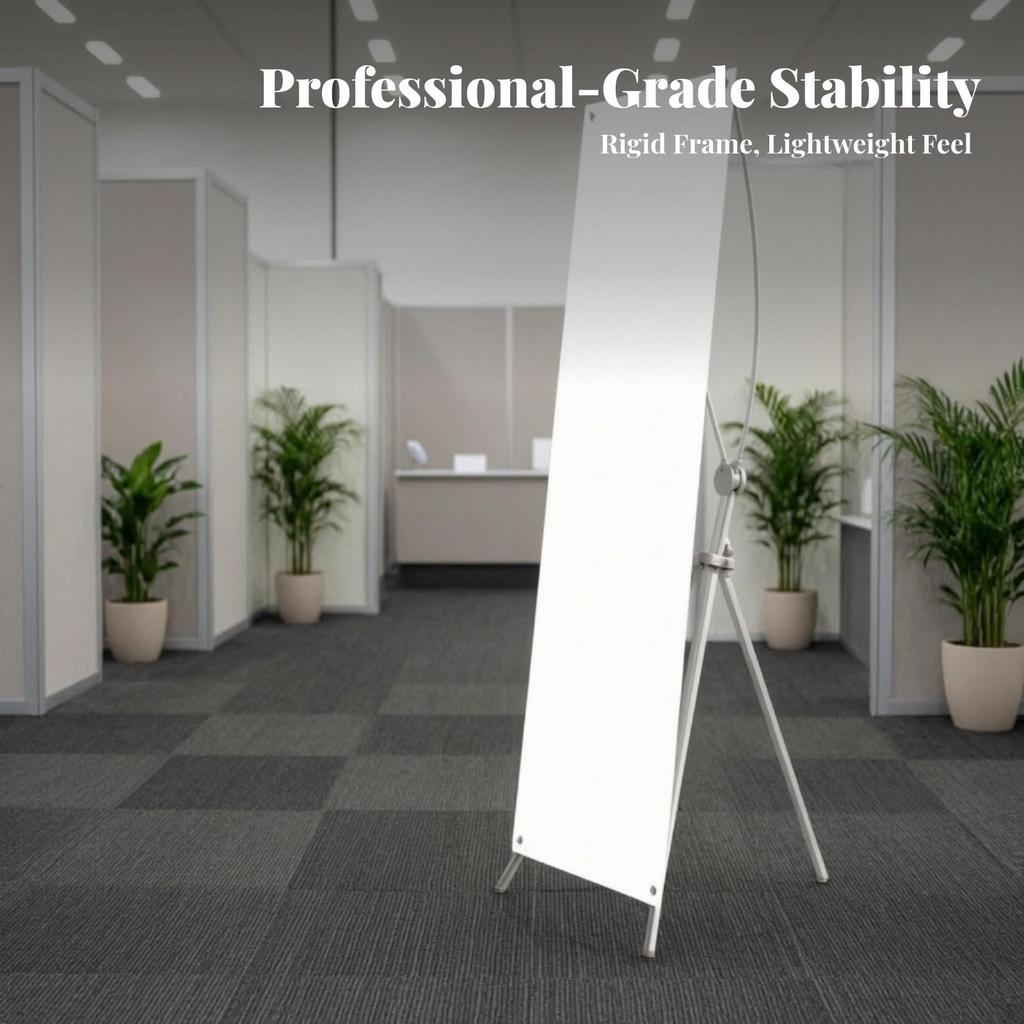 Cross-Frame Banner Stand Stable X Portable for Restaurants