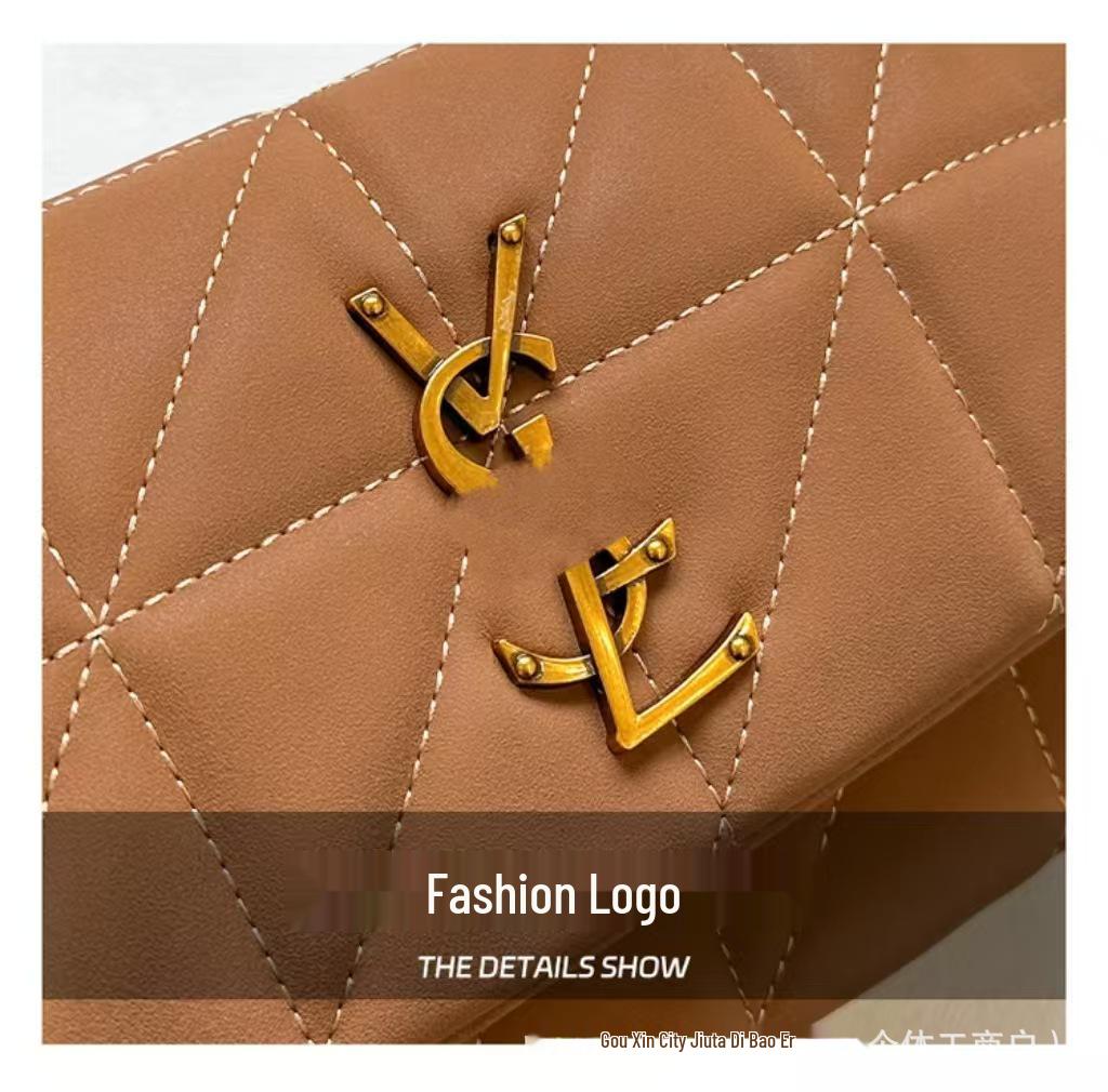 2025 Autumn/Winter Women's Colorblock Chain Bag - Versatile & Stylish Shoulder/Crossbody Handbag