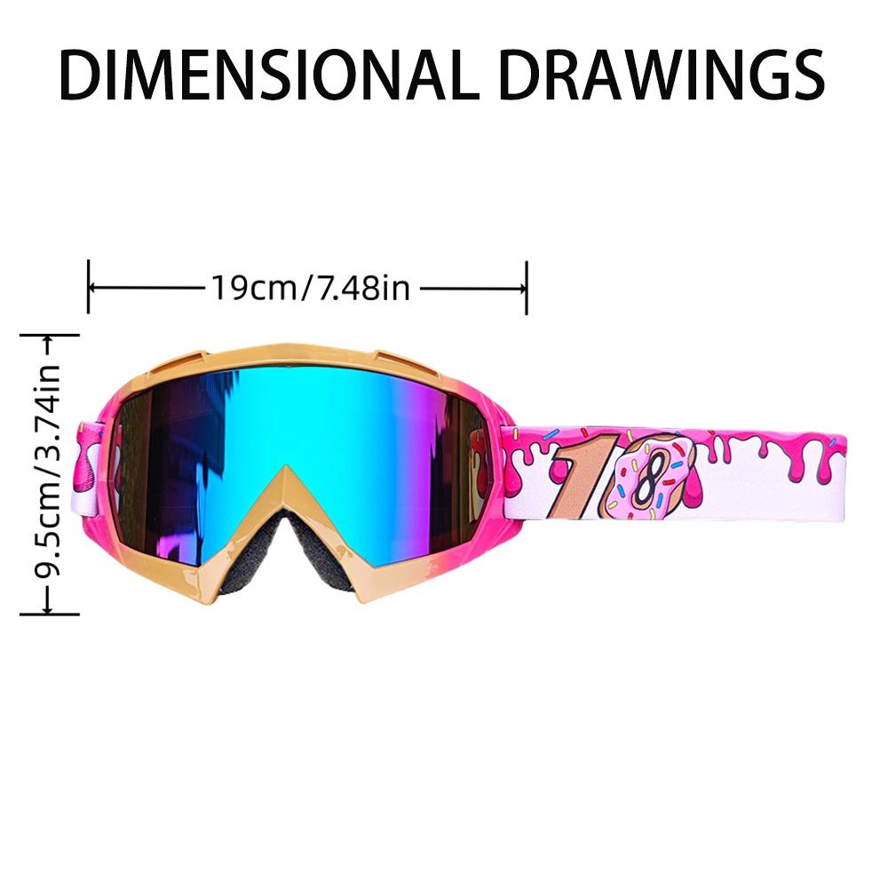 2025 Motorcycles Ski Goggles Cycling Riding Glasses Personalized Printing Ski Goggles Windbreak Ventilate Anti-Glare Goggles