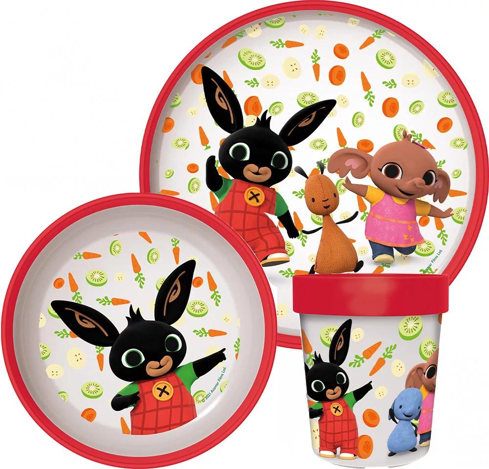 SuperMerchantEU Bing Sula Kinderen Antislip Servies Set 3 Delen Bord Kom Mok