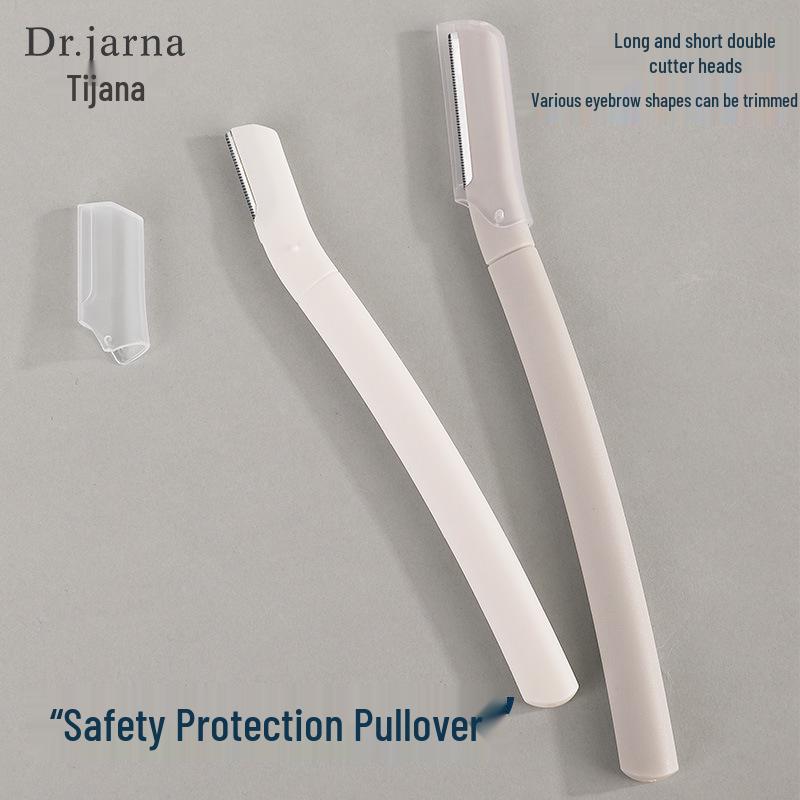 Tijuana 2-Piece Stainless Steel Eyebrow Razor Set - Safe Macro Shaver with Trimming Blades