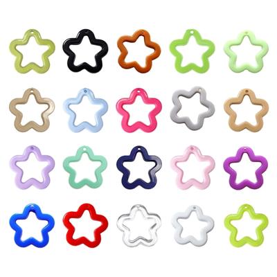 Colorful Star Pendants DIY Necklace Bracelet Earrings Setting Pendant for Jewelry Making Findings Vanlentines Gift
