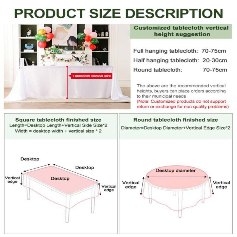 Thick Banquet Rectangular Wedding Solid Color Table Decorations Table Cover Satin Tablecloth
