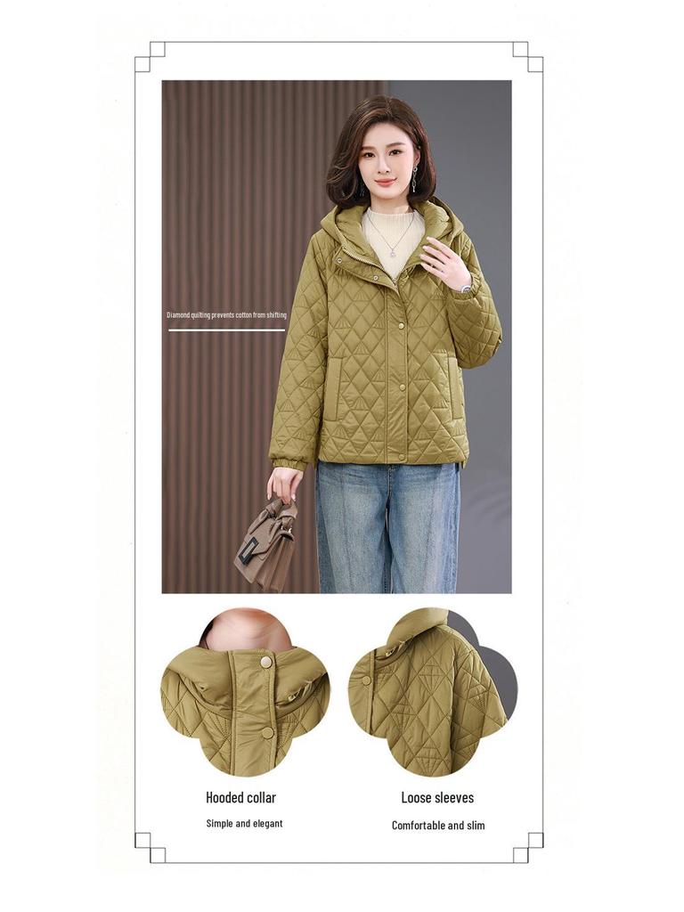 Women's 2024 Lightweight Petite Quilted Cotton Coat - Autumn/Winter Fashion