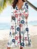 2024 Cross-Border Seasonal Long-Sleeve Printed Casual Dress