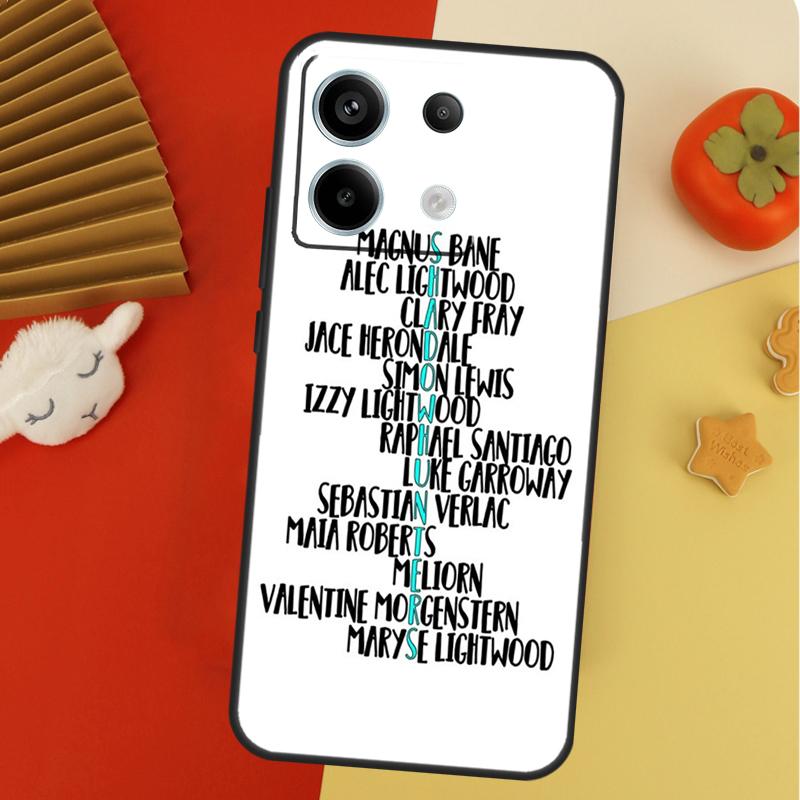 Shadowhunters TV Clary Fray Jace Case For Xiaomi Redmi 14C 13C 12C 10C Redmi Note 14 12 11 9 10 13 Pro 9S 10S 11S 12S Cover