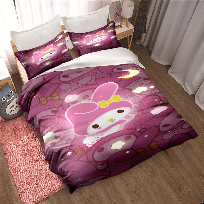 Soft and Comfortable Duvet Cover, (My Melody) Children's Bedding Set Gift, Available in King, Large, Single and Double Sizes.