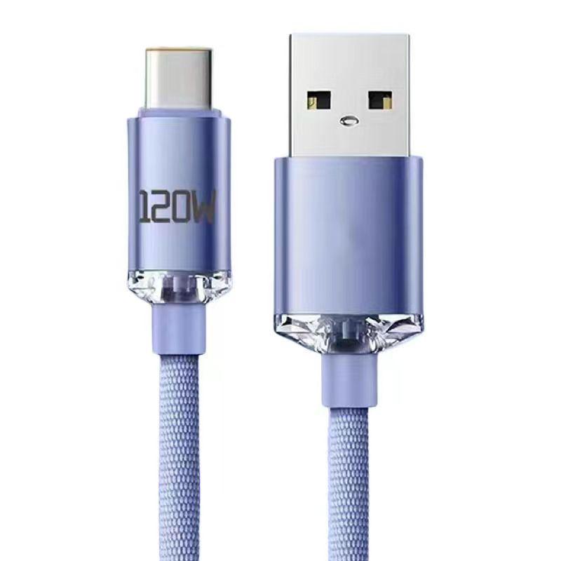 Jingyao 120W Super Fast Type-C Charging Cable for Huawei Honor 6A