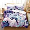 NEEDY GIRL OVERDOSE Bedding Set Cartoon Anime Three-piece Set Adult Kid Bedroom Duvetcover Sets 3D Kawaii Girls Conjunto De Cama
