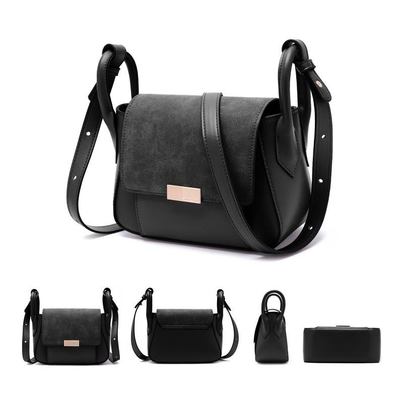 IELGY Fashion Trend Stitching Fashion Tofu Bag Shoulder Messenger Bag