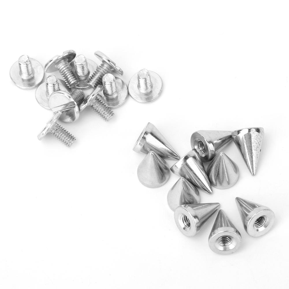 50pcs 7*10mm Spikes Punk Rivets Leathercraft Studs Clothing Decoration (Bronze)