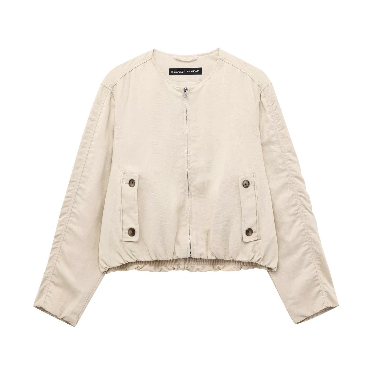 

Spring Women s Fashion Woven Bomber Jacket Extra Small