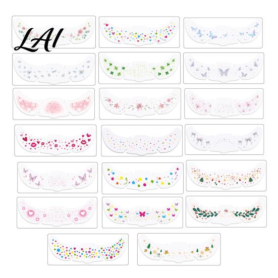 Party Tattoo Stickers Waterproof Temporary Sticker for Face Women Girls Face Easy Apply Decal Decorative Fake Valentine's Day Wedding Parties