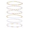 European and American jewelry niche design cross bracelet set sweet cool beaded stacked shell pearl bracelet