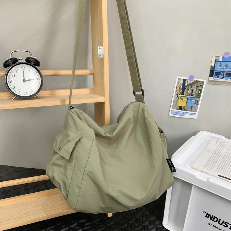 Geantă de nailon Geanta de damă, de culoare solidă, de umăr