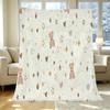 Cute Bear Design Soft Fleece Blanket - Cozy Bordered Plush Throw for Home Nap, Halloween & Christmas Warmth