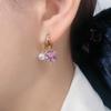 2025 New Fashion Purple Four-Leaf Clover Pearl Ear Cuffs – Trendy Luxury Earrings