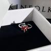 Super Sweet Apple Strawberry Fruit Enamel Open Ring Niche Design Cute Sweet‑Cool Adjustable Stack‑Wear Index‑Finger Trend Jewelry