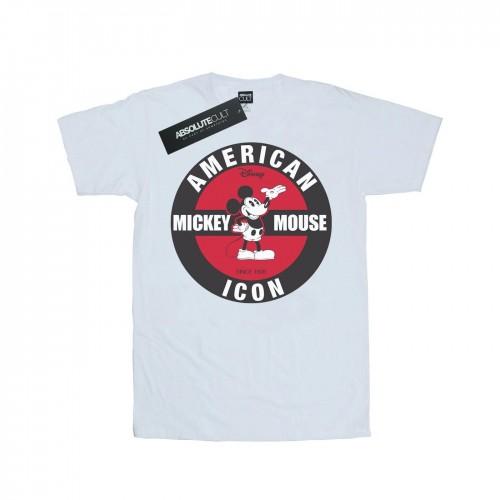 Disney Womens/Ladies Mickey Mouse American Icon Cotton Boyfriend T-Shirt