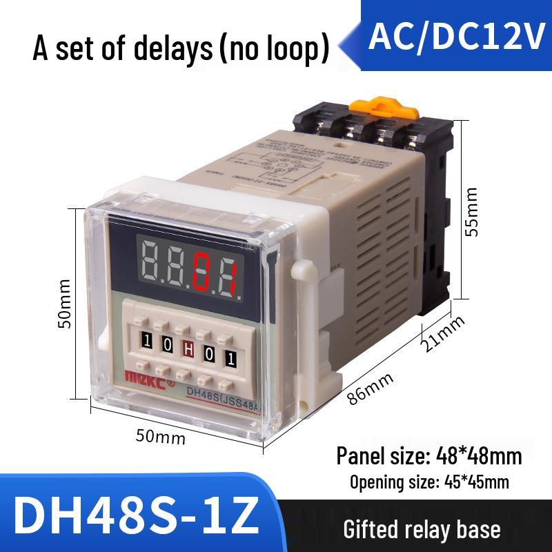 DH48S-S Digital Time Relay: Adjustable 24V/220V Cycle Control, 2Z Switch, 380V Delay
