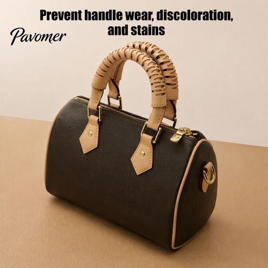 Handtaschengriff-Abdeckung 2 Stück Kunstleder Handtaschen-Abdeckung, Fleckenresistente Handtaschen Schutzhülle Protector Wickelhülle, Universelles Tote Bag Zubehör