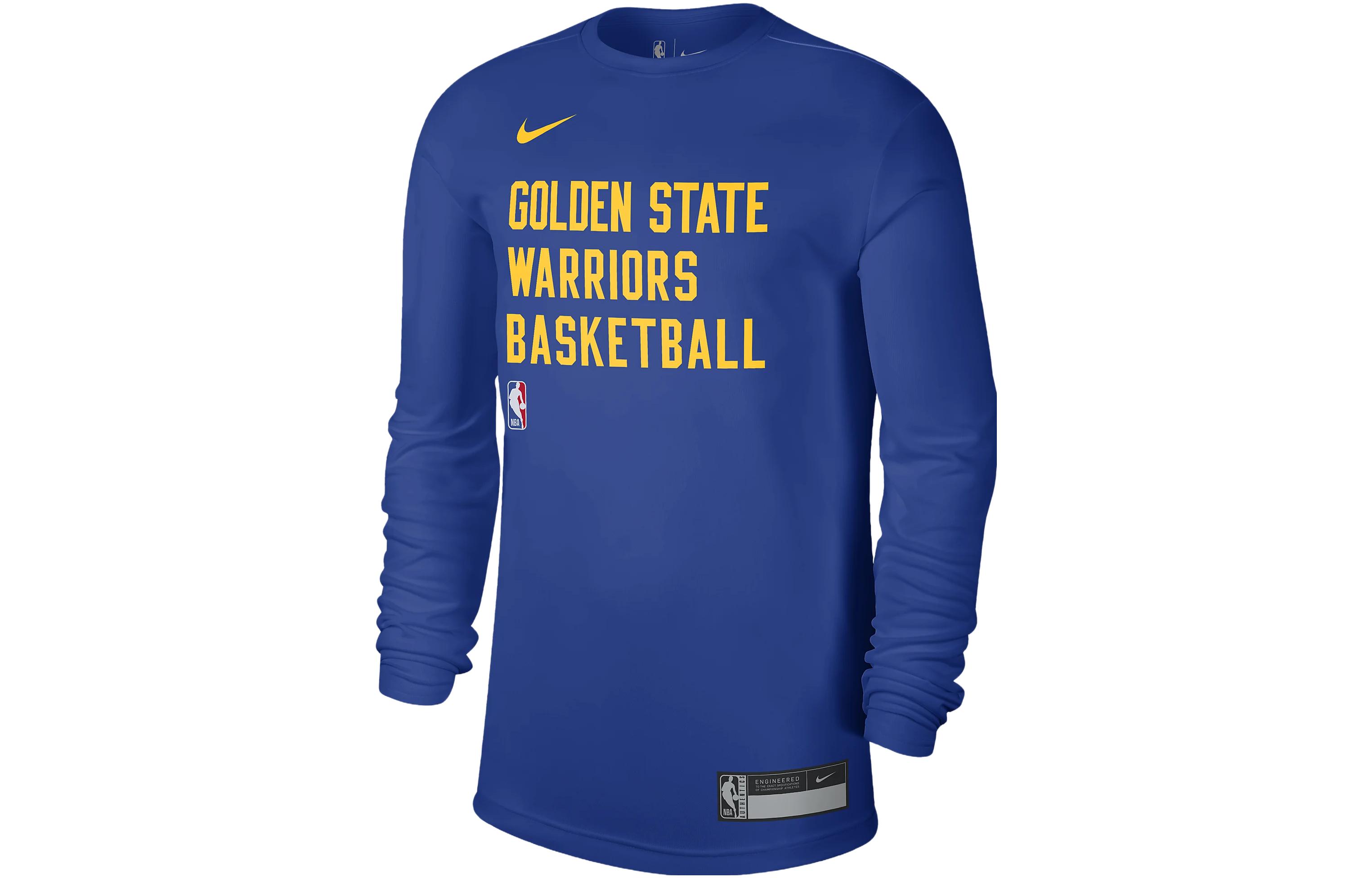 Nike Golden State Warriors Men s Nike Nba Practice Long Sleeve T Shirt FD9949-495 M