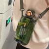 750ml Square Active Water Bottle Clear Leak Proof Water Bottles With Strap Fitness Kettle Water Cup For Outdoor Activity Camping