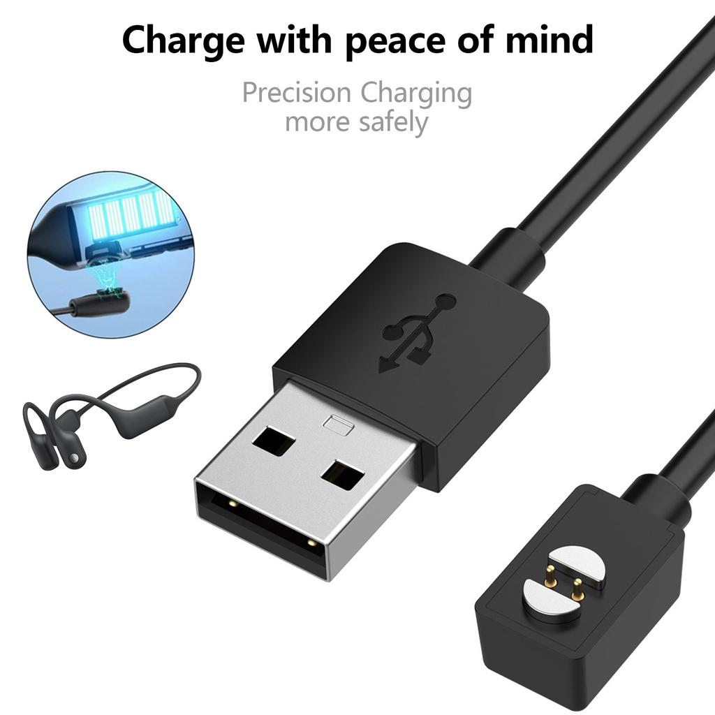 Replaceable Magnetic Charging Cable for PurFree (BC01) Bluetooth-compatible Bone Conductions Headphones USB Chargers