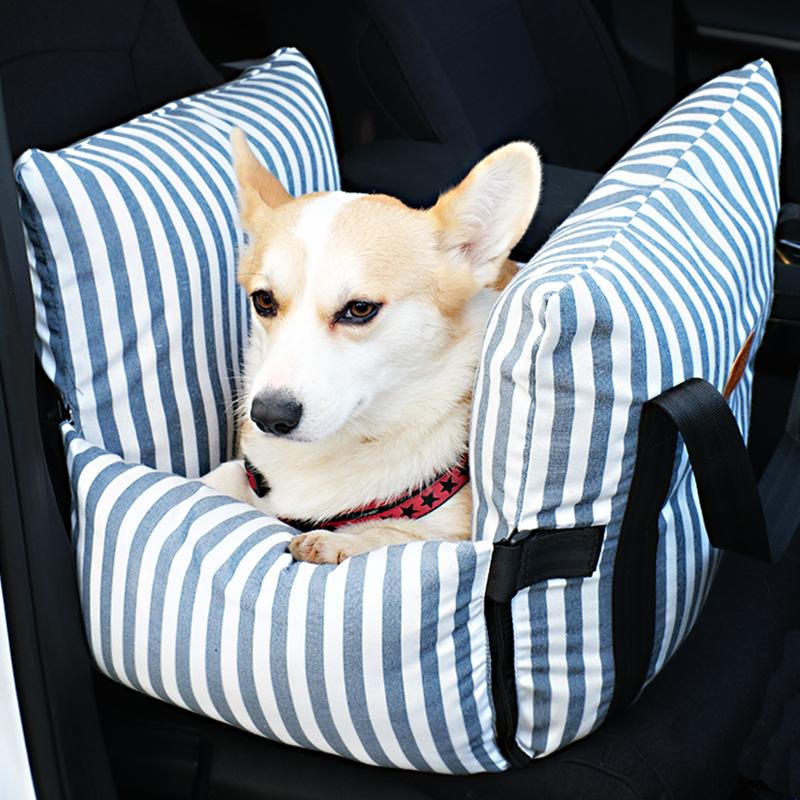 Portable Pet Car Seat Cat Bag Small Dog Car Kennel Dog Kennel Four Seasons Removable and Washable Nests