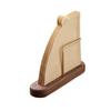 Wooden Filter Paper Rack Fan Shape Filtering Papers Holder Coffee Ornament Storage Box Walnut Desktop Decoration