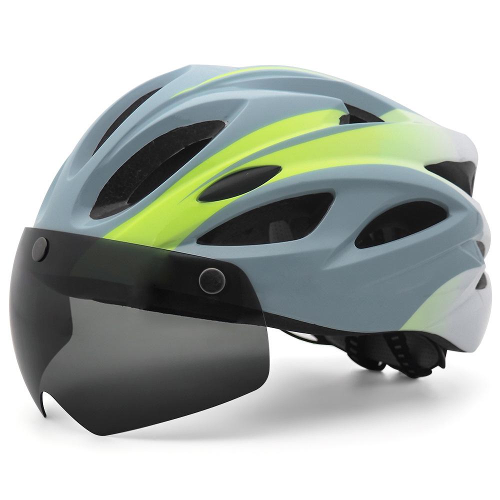sale cycling bicycle helmet with magnetic goggles and battery tail light for adult road mountain bike helmet motorcycle