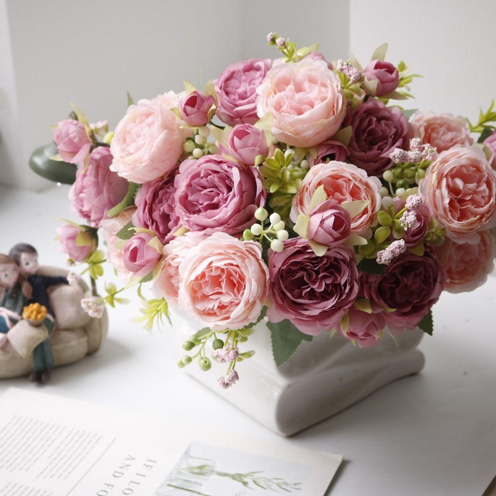 Peony Shape Peony Flowers Artificial Material Festival Decoration  Home Decoration